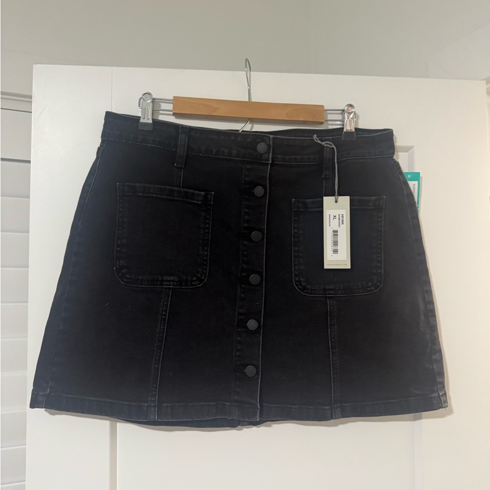 Just USA Charcoal Mini Skirt